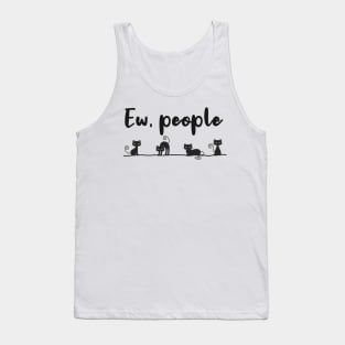 Ew People Funny Black Cat Tank Top